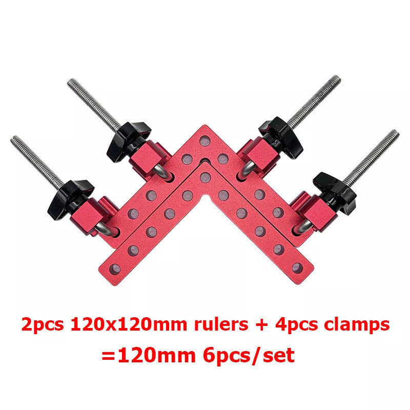 90° Positioning Squares 120mm 6pcs Set